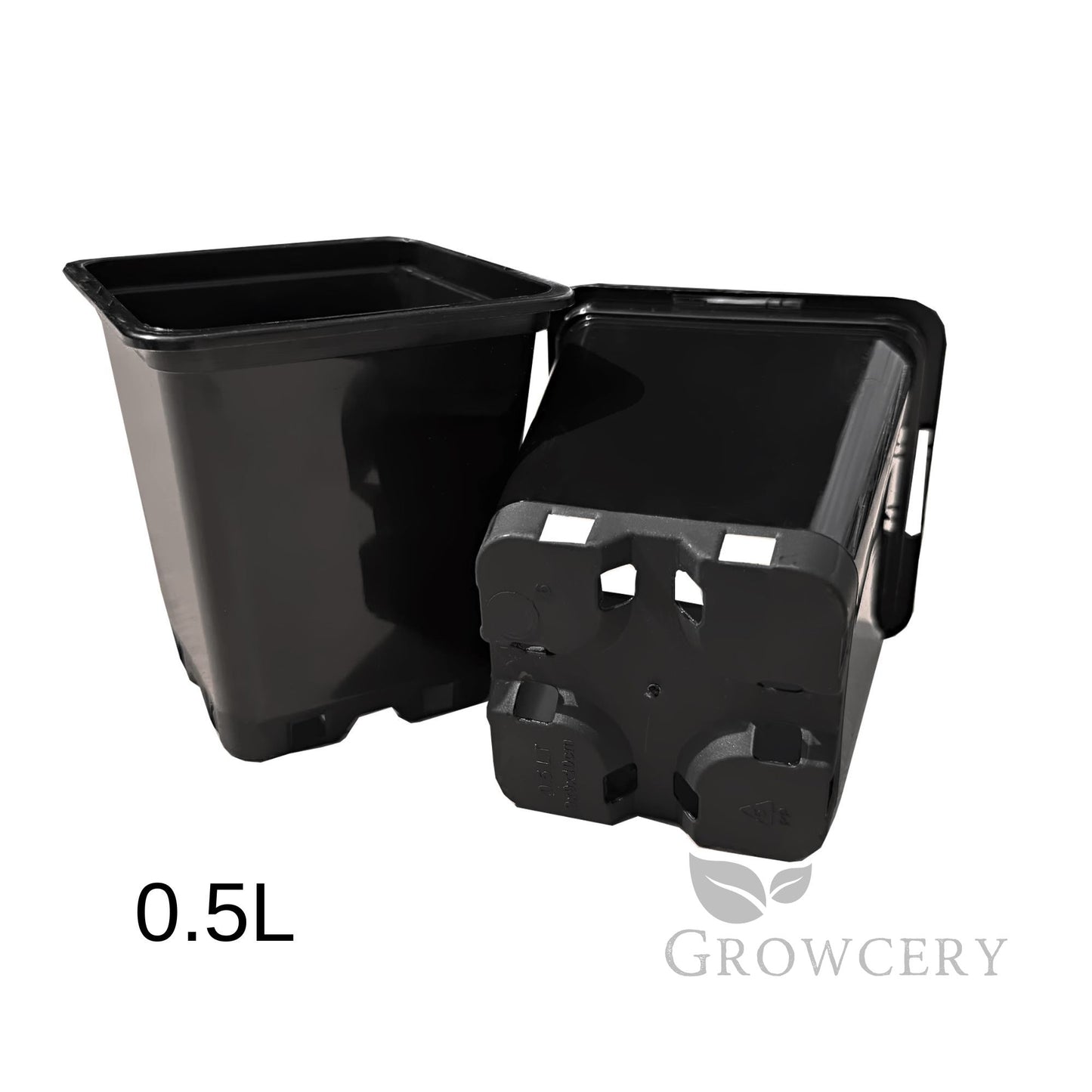 0.5L nursery starter square plastic pot – compact and durable container for seedlings or young plants