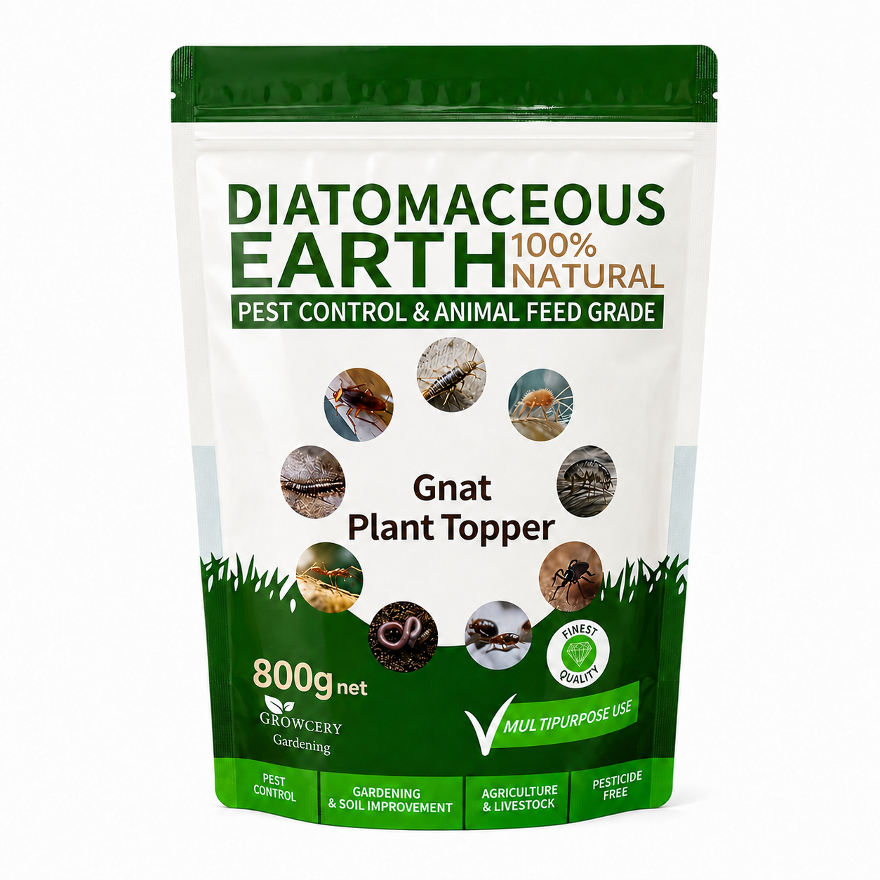 Gnat Plant Topper - Diatomaceous Earth for Indoor Plants