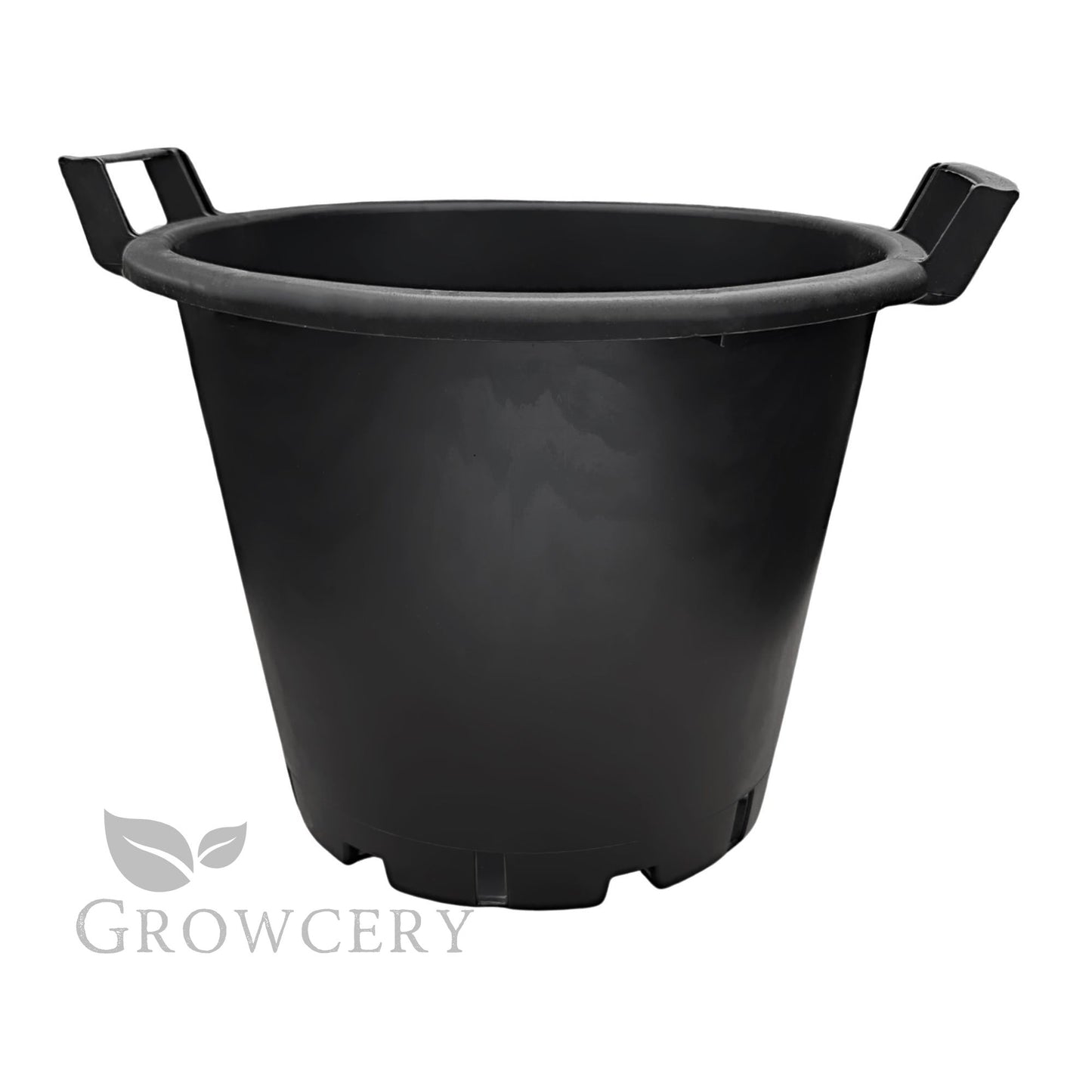 30L heavy-duty round plastic plant pot with strong side handles – ideal for large vegetables, flowers, and trees