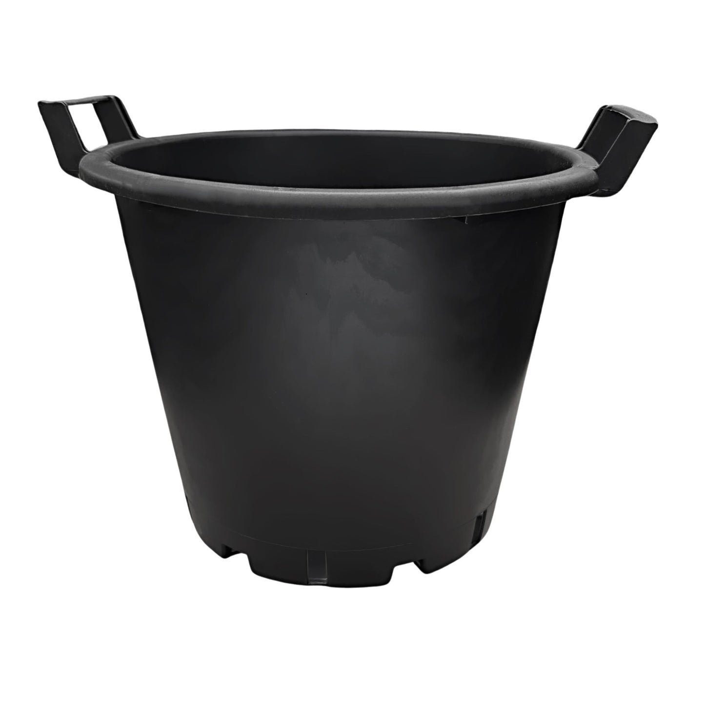 30L heavy-duty round plastic plant pot with strong side handles – ideal for large vegetables, flowers, and trees
