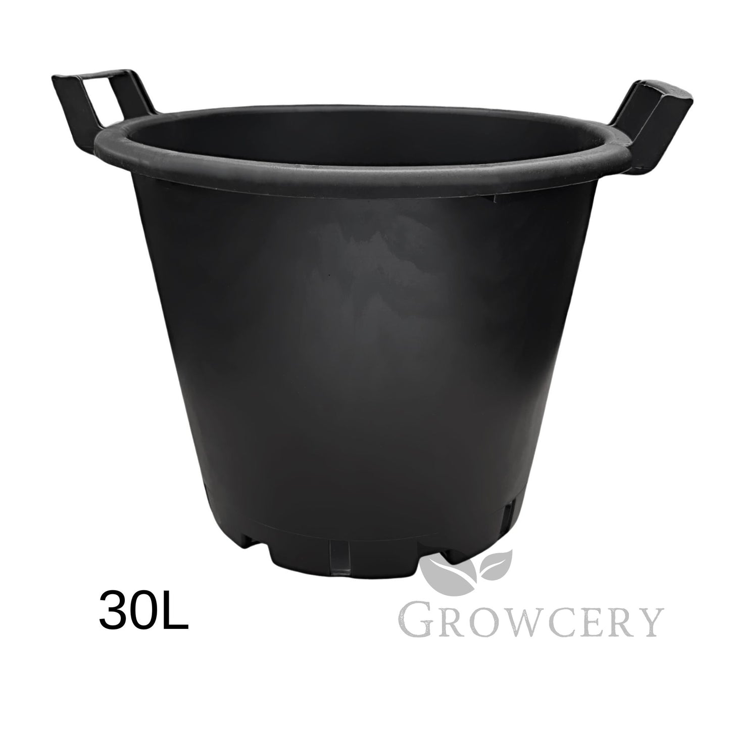30L plastic plant pot with side handles – premium heavy-duty container for outdoor gardening and greenhouse use