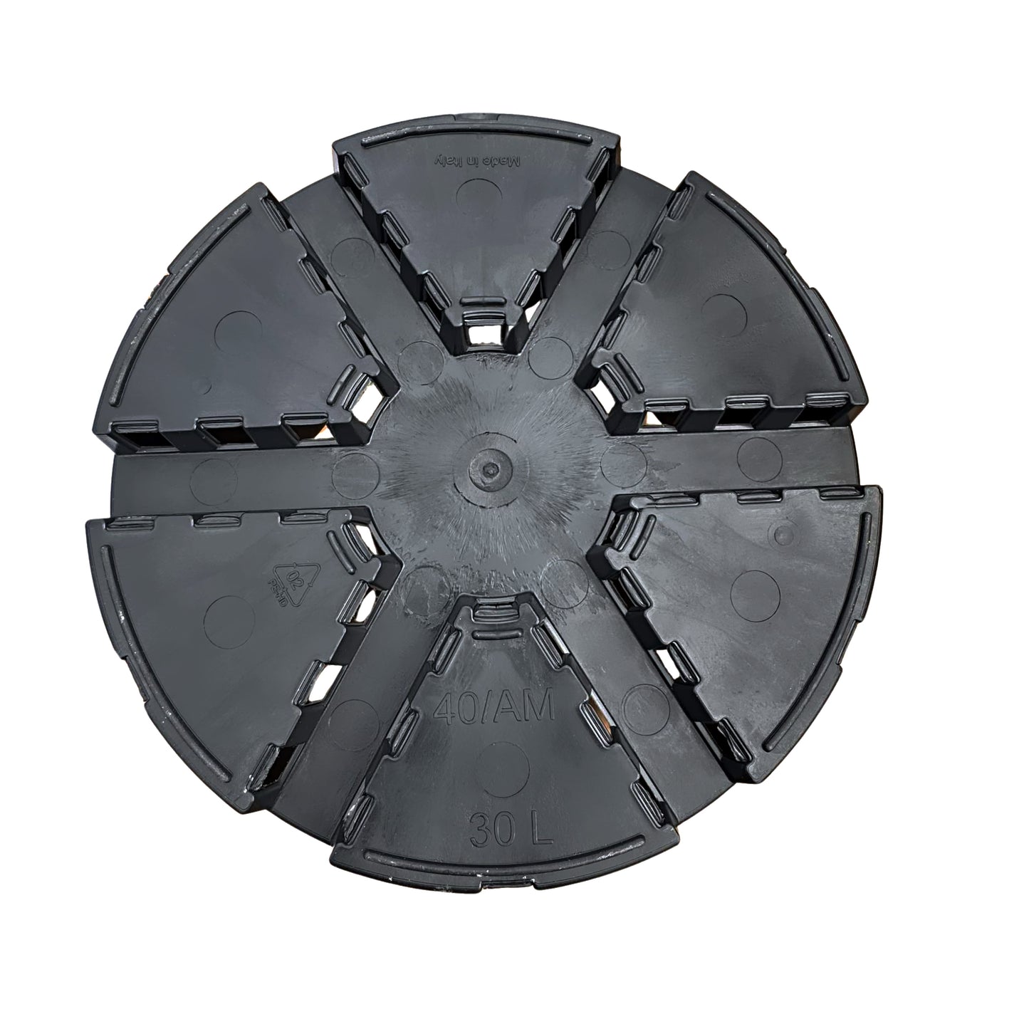 Durable drainage base of 30L heavy-duty pot – strong structure with multiple slits for water flow and aeration