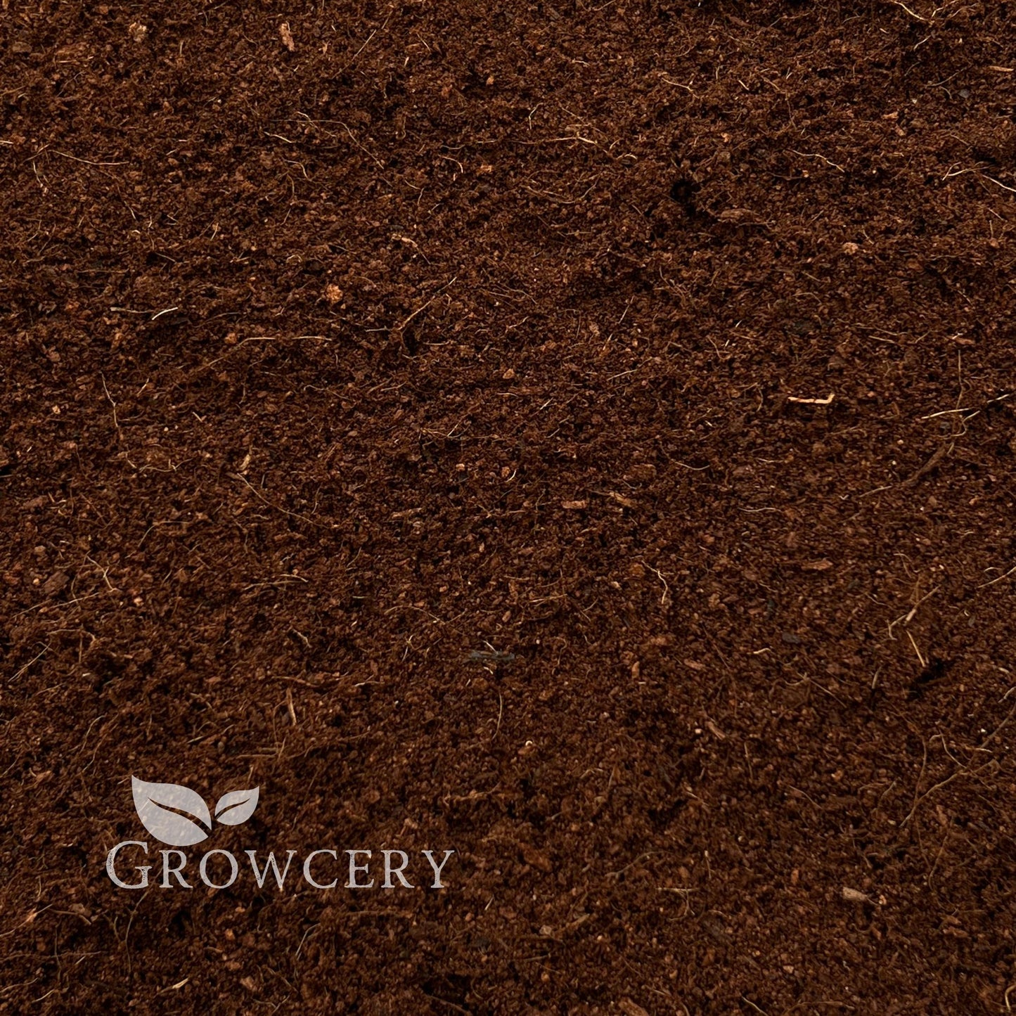 Close-up of premium coco coir substrate by Growcery, ideal for soil improvement and root health