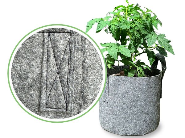 Growcery Fabric Plant Growing Bags, 8L, 12L, 16L, 20L Nonwoven Fabric Breathable Grow Bags Heavy Duty Thickened Root Aeration Garden Pots with Strap Handles, for Flowers and Vegetables