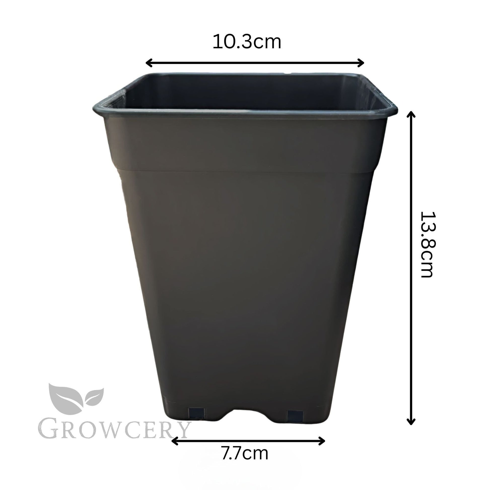 1L square plastic plant pot  heavy-duty material for strong root support and easy transplanting