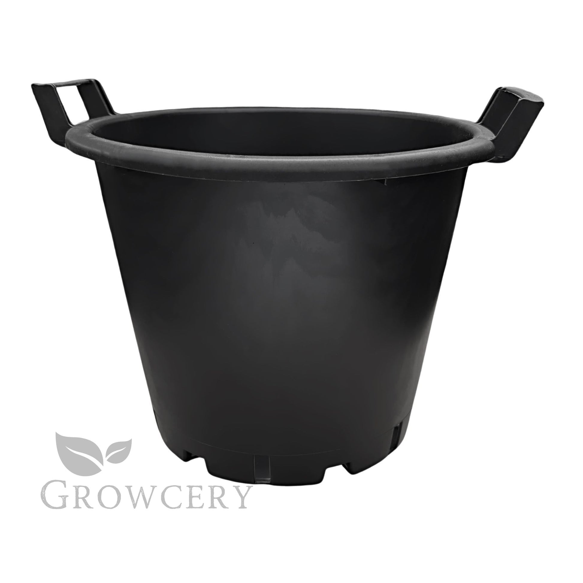 30L heavy-duty round plastic plant pot with strong side handles – ideal for large vegetables, flowers, and trees