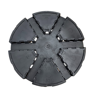 Durable drainage base of 30L heavy-duty pot – strong structure with multiple slits for water flow and aeration