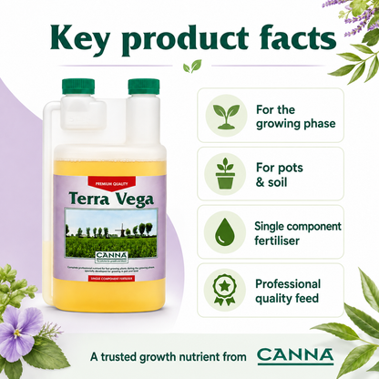 CANNA Terra Vega Growing Nutrient for Pots & Soil