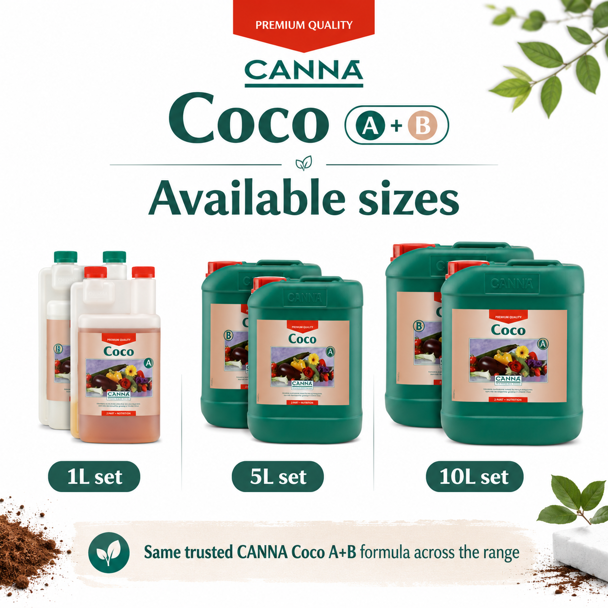 CANNA Coco A & B Two-Part Nutrient for Coco
