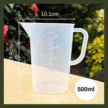 Durable 500 mL BPA-free Tritan measuring jug with easy-pour spout and embossed metric and imperial scale