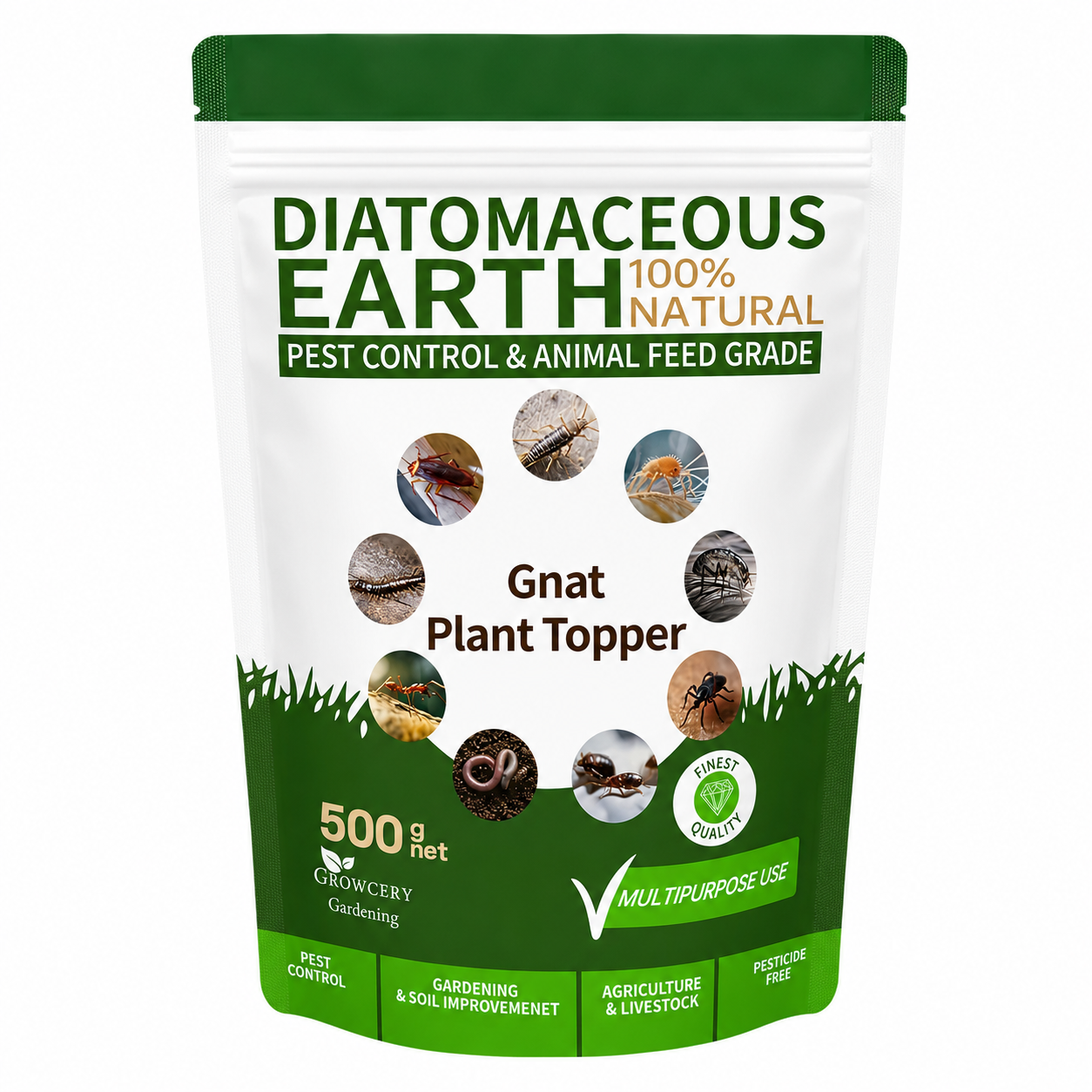Gnat Plant Topper - Diatomaceous Earth for Indoor Plants