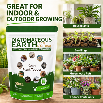 Gnat Plant Topper - Diatomaceous Earth for Indoor Plants