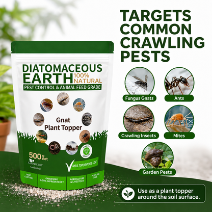 Gnat Plant Topper - Diatomaceous Earth for Indoor Plants