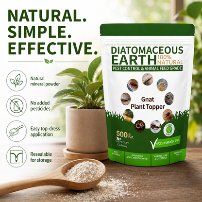 Gnat Plant Topper - Diatomaceous Earth for Indoor Plants