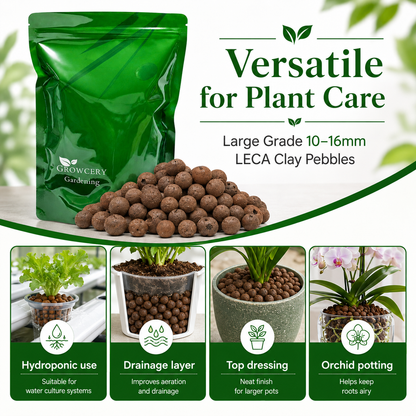 Growcery Lightweight LECA Clay Pebbles 10–16mm