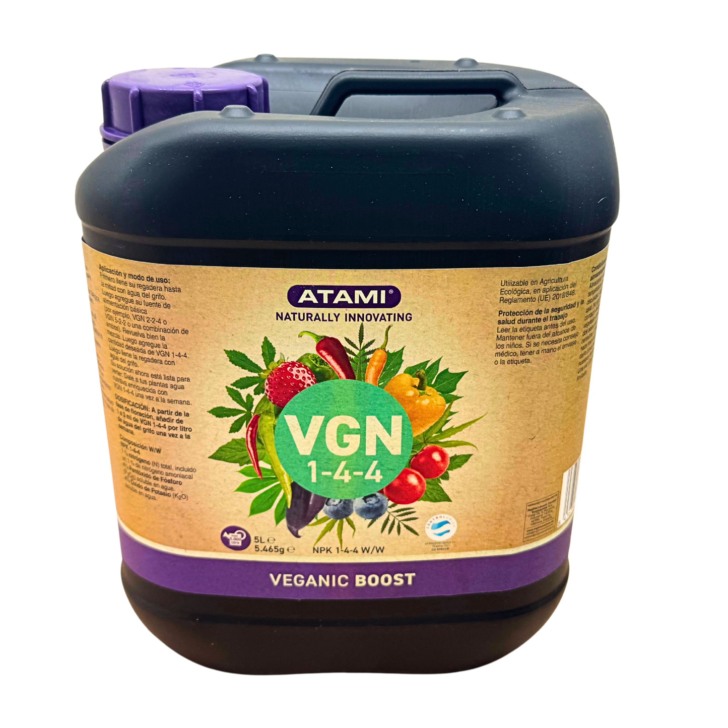 VGN 1-4-4 veganic bloom booster fertilizer by Atami for flowering and ripening plants