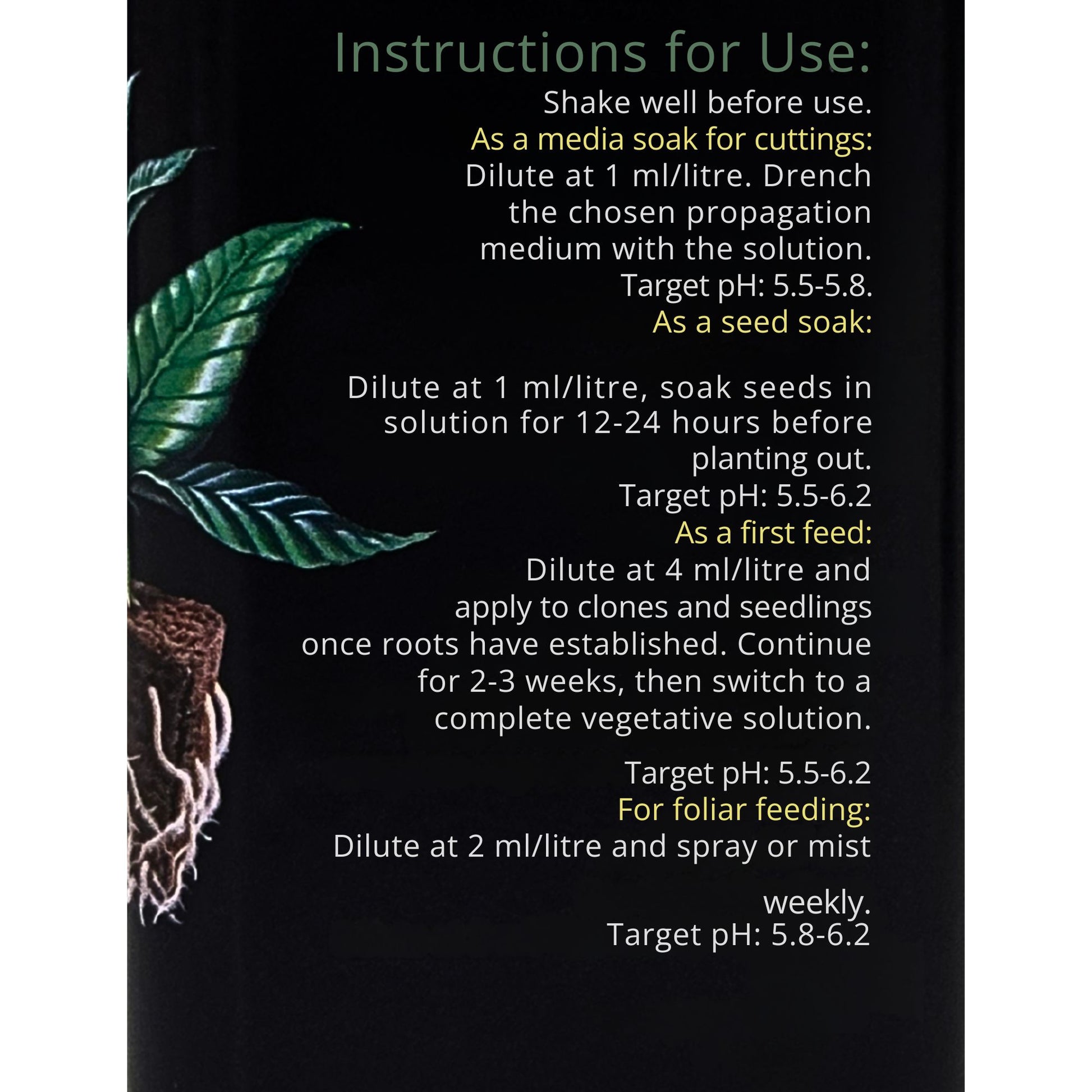 Clonex Pro Start early plant nutrient for seedlings cuttings and young plants