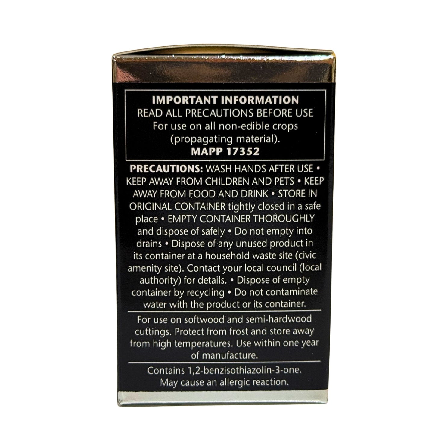Clonex rooting gel instructions and precautions label for plant propagation hormone