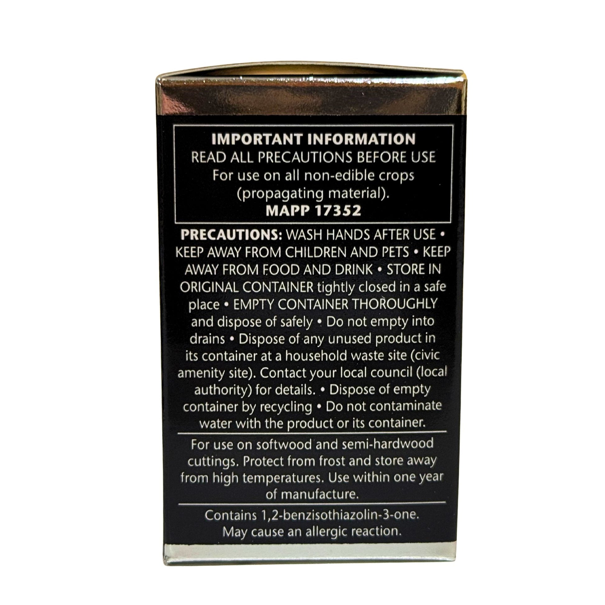 Clonex rooting gel instructions and precautions label for plant propagation hormone