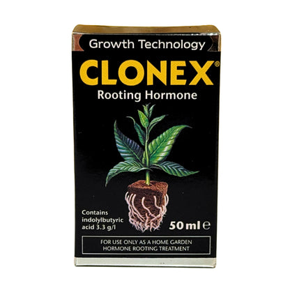 Clonex rooting gel packaging showing rooting hormone for plant cuttings