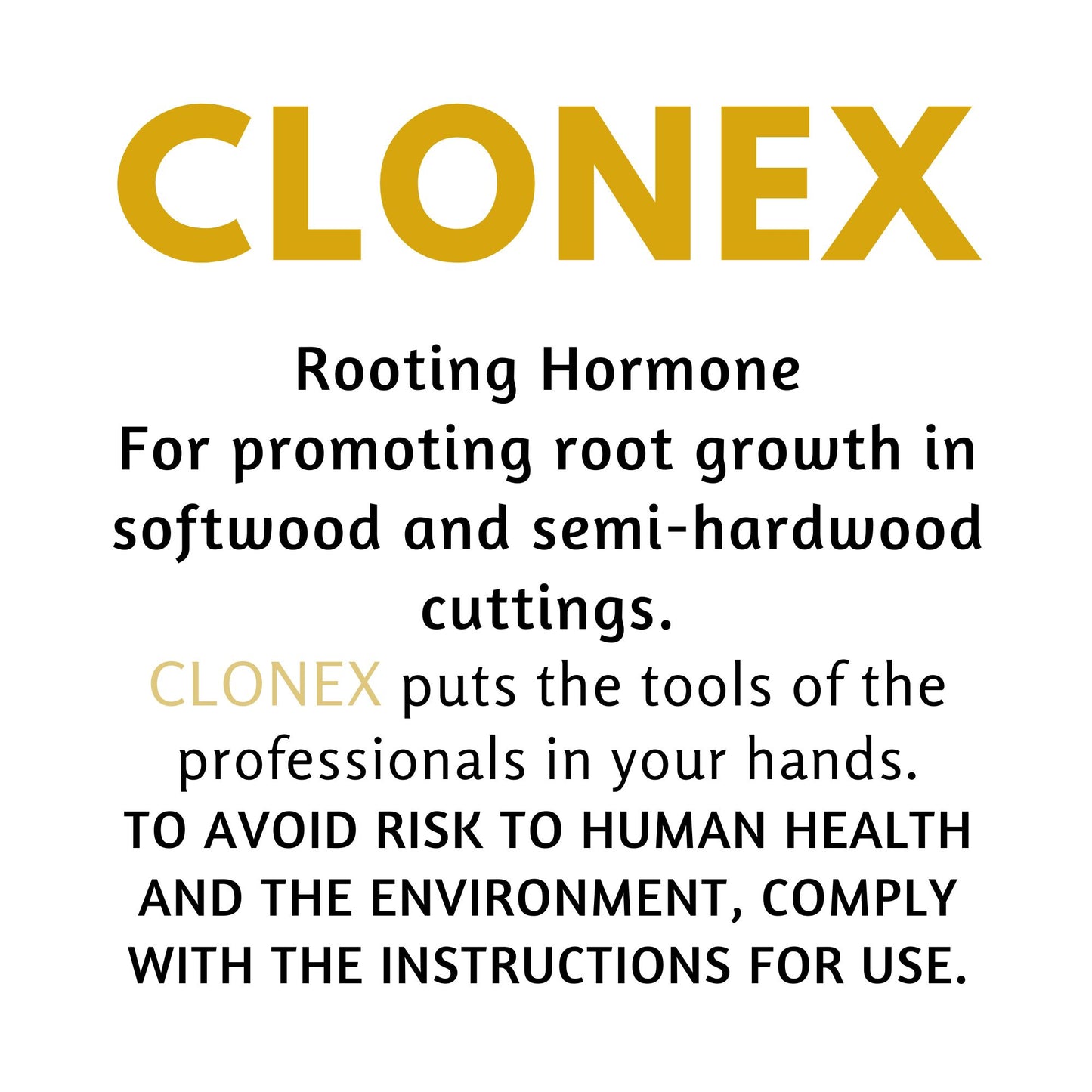 Clonex rooting hormone for promoting root growth in plant cuttings and propagation