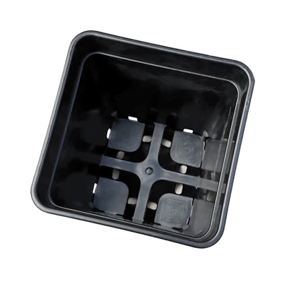 Top view of 25L heavy-duty square pot – internal grid base design for superior drainage and airflow